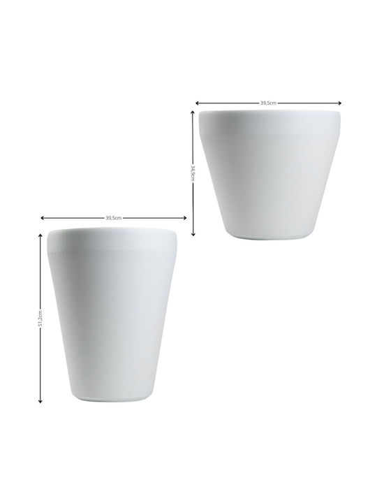 HowHomely Set 2 Pflanzgefäße Weiß