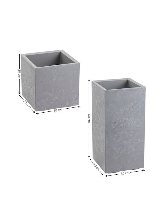 HowHomely Set 2 Ghivece Din Beton Gri HowHomely Set 2 Ghivece Din Beton Gri
