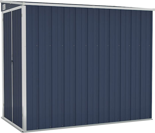 Metallic Garden Shed Galvanized Anthracite with Air Vents M1.18xW1.94xH1.78m