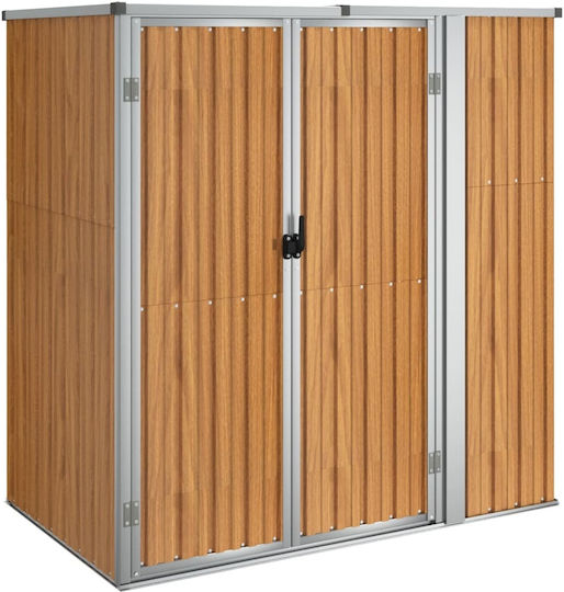 Metallic Garden Shed Galvanized Brown M1.61xW0.89xH1.61m