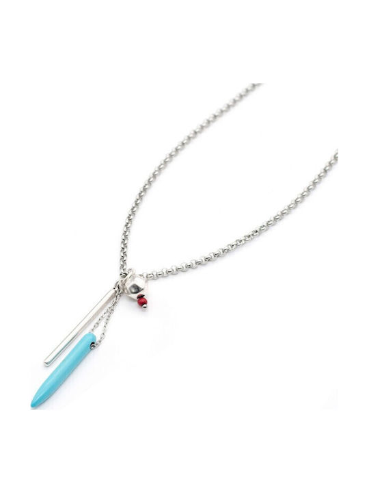 Irmelia Necklace From Steel Turquoise
