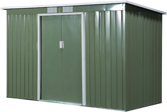 Depozit Metalic De Grădină Verde Deschis Rezistent La Vânt L2.8xl1.3xh1.72m