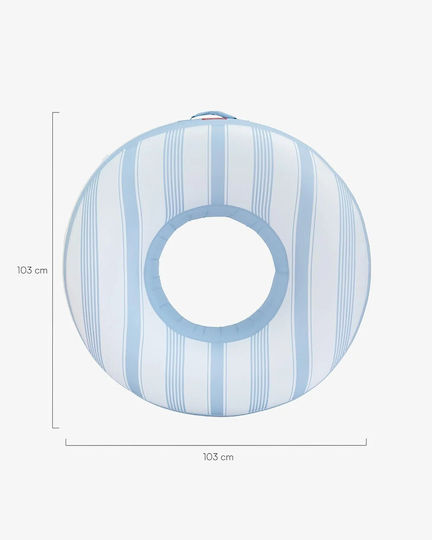 Flamingueo Inflatable Pool Float Donut Light Blue 103x103cm