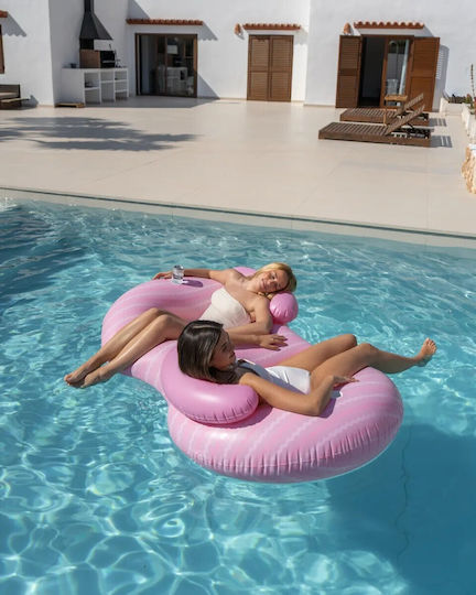 Flamingueo Inflatable Pool Donut Pink 190x115cm