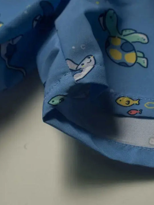 Mayoral Kids Swimwear Swim Shorts with Hat Light Blue