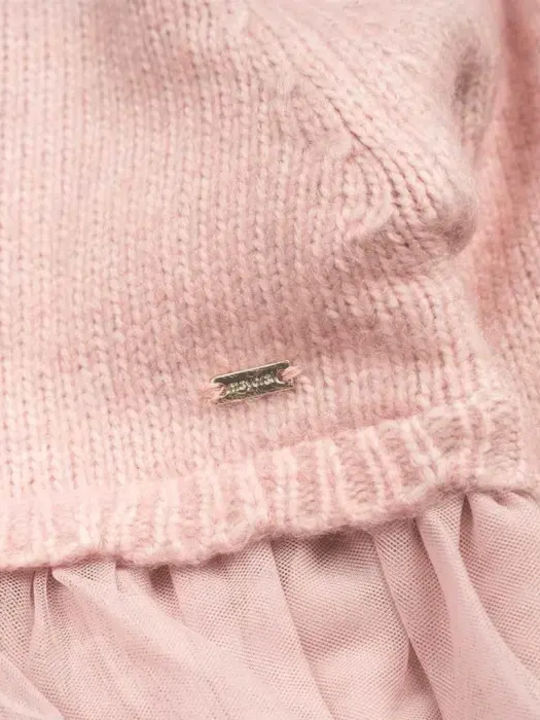 Children's Dress Long Sleeve Tulle Pink