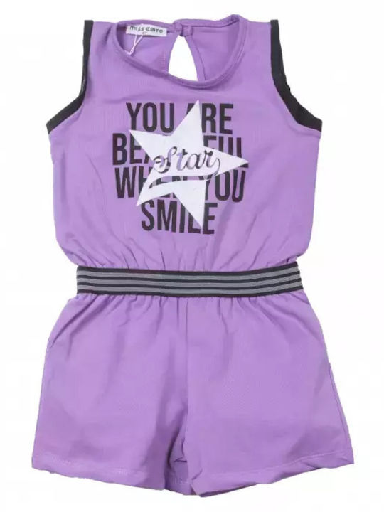 Kids' Fabric Jumpsuit Shorts/Bermudas Purple