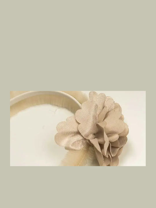 Παιδικό Φόρεμα Αμάνικο Τούλινο Floral Μπρονζέ