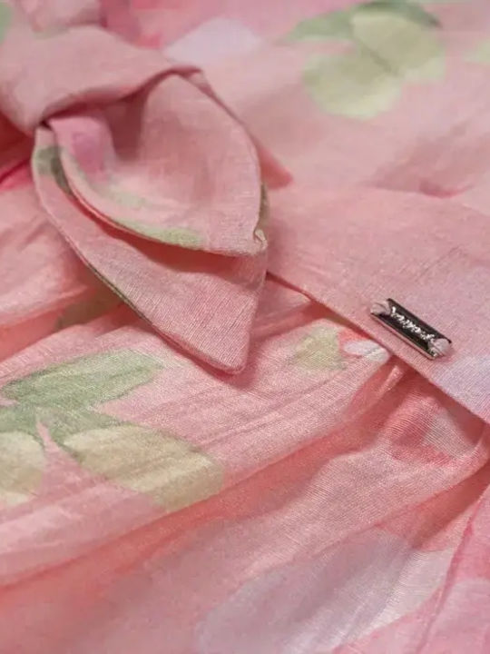 Rochie pentru Copii Mâneca scurta Din tul Floral Roz