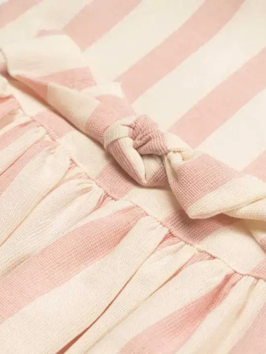 Детска Рокля Без ръкави На райета Pink