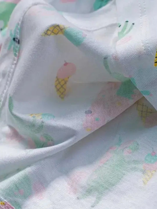 Children's Dress Sleeveless Bright White-Unicorns And Ice Creams
