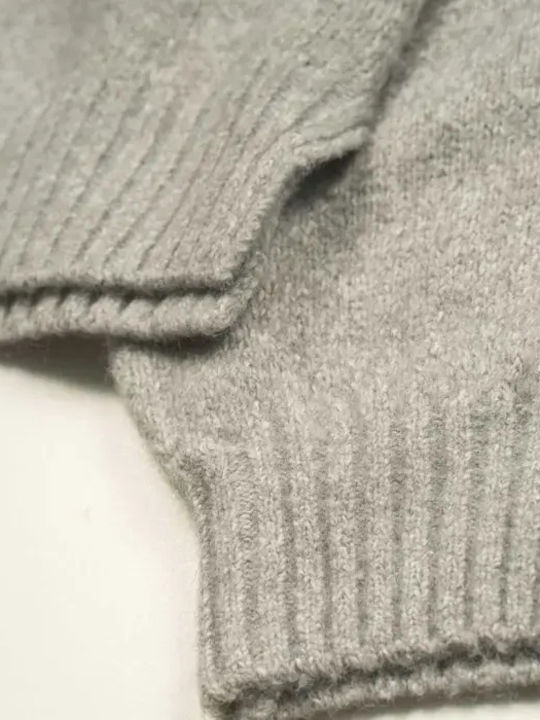 Children's Dress Long Sleeve Knitted Silver
