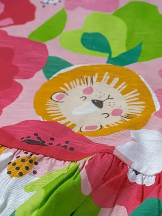 Παιδικό Φόρεμα Αμάνικο Floral Σετ με Αξεσουάρ Πολύχρωμο