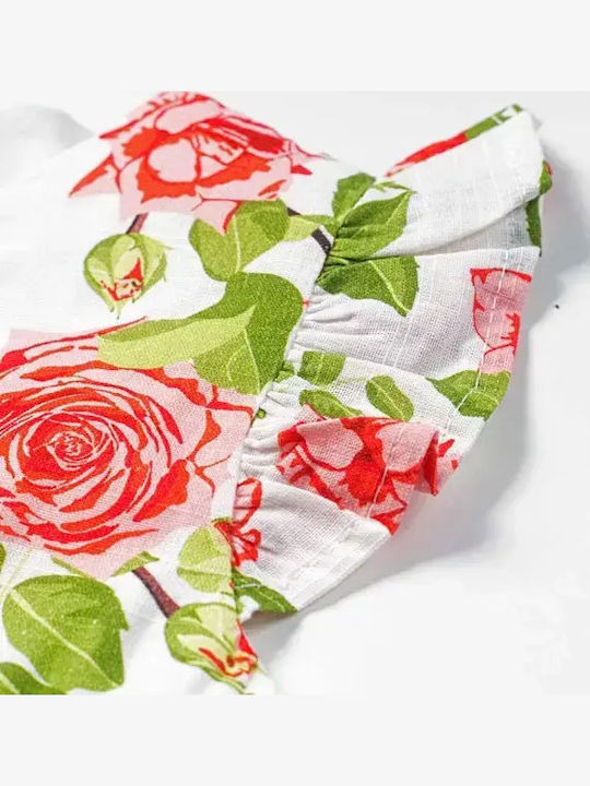 Παιδικό Φόρεμα Αμάνικο Floral Σετ με Αξεσουάρ Πολύχρωμο