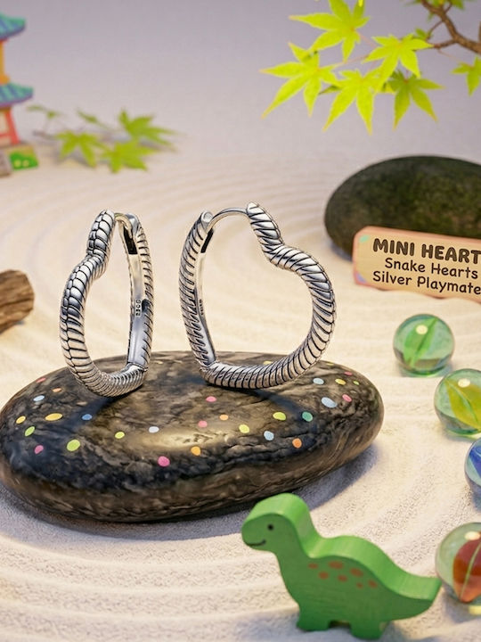 Sharks Bay Clothing Kids Earrings Heart Silver