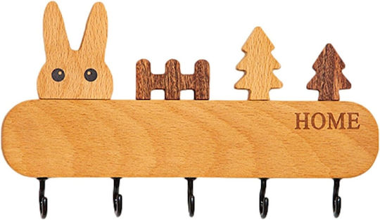 Alista Home Agățătoare Chei Din Lemn Cu 5 Compartimente 13.5x22cm Alista Home Agățătoare Chei Din Lemn Cu 5 Compartimente 13.5x22cm