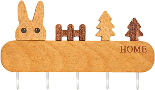 Alista Home Agățătoare Chei Din Lemn Cu 5 Compartimente 13.5x22cm Alista Home Agățătoare Chei Din Lemn Cu 5 Compartimente 13.5x22cm