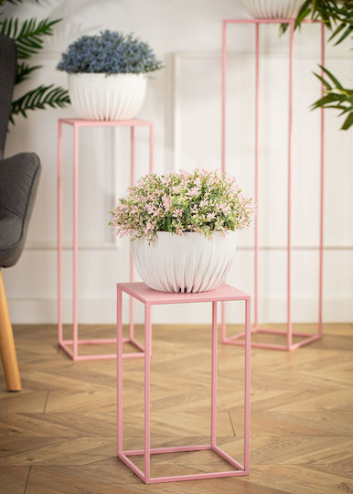 HowHomely Metal Pink Plant Stand 24x24x40cm