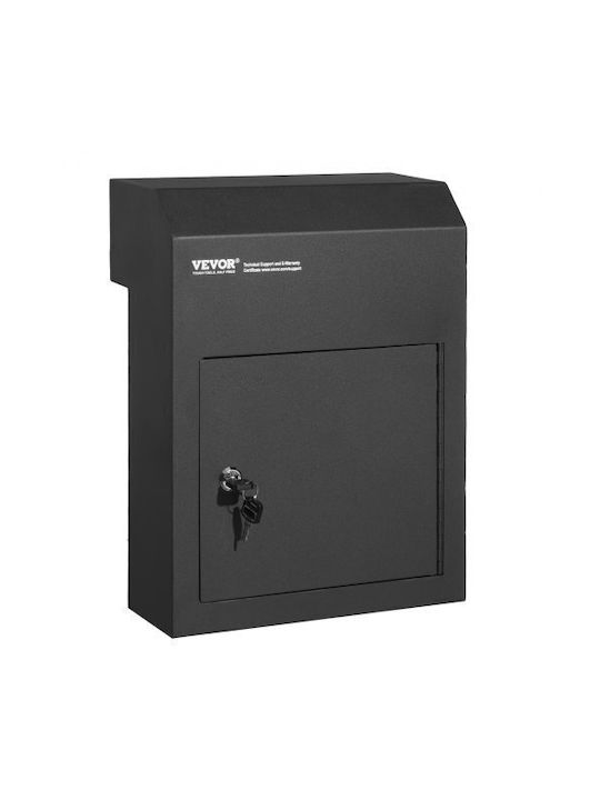 Vevor Κουτί Ρίψης Κλειδιών 12x6x16" Κλειδαριά Μαύρο Cqxbx12616inyug59v0