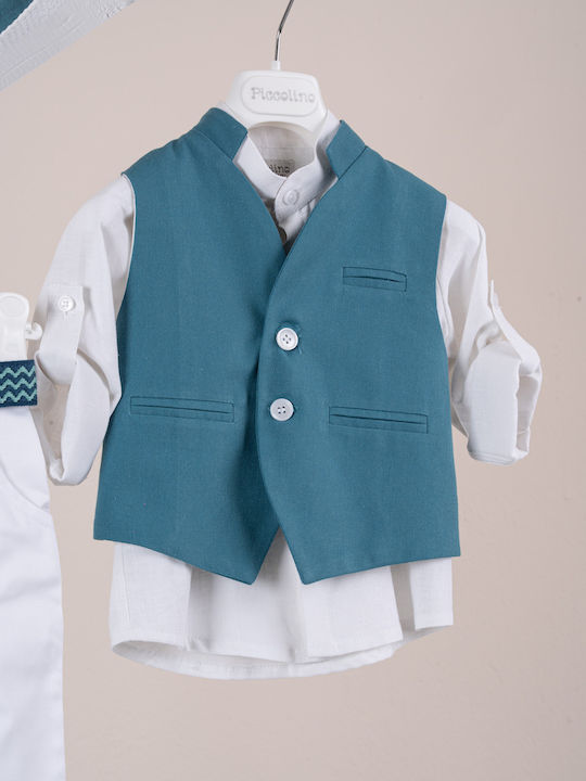 Piccolino Baptism Suit for Boys Adriano Adriano White AG26S99 White
