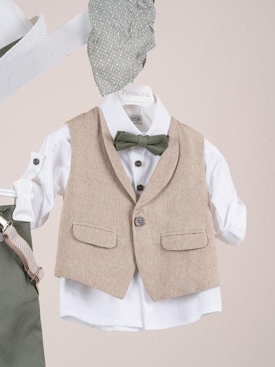Piccolino Nico Nico Green Baptism Suit for Boys AG26S96 Olive