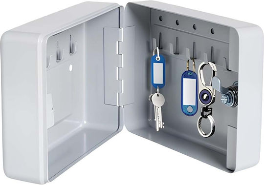 Avizar Wall-mounted Key Cabinet 10 Slots In Steel Secure Lock Grey Avizar Wall-mounted Key Cabinet 10 Slots In Steel Secure Lock Grey