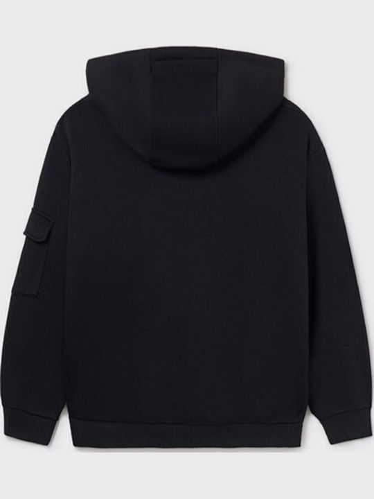 Kids Sweatshirt with Hood and Pockets Black