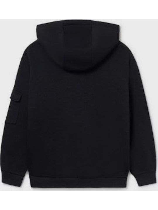 Kids Sweatshirt with Hood and Pockets Black