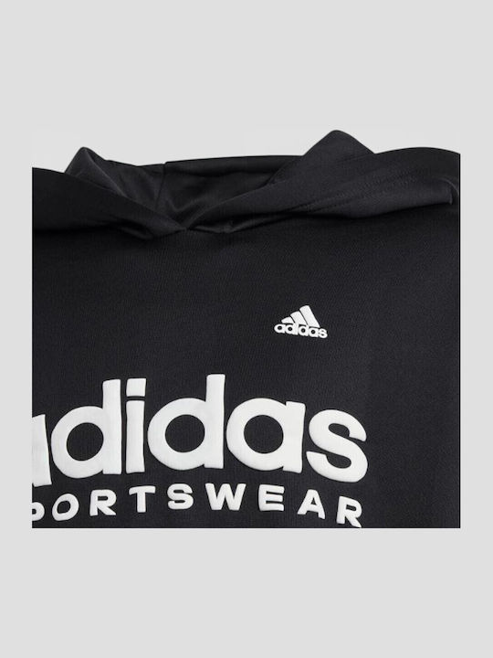 Kinder-Sweatshirt mit Kapuze und Taschen Schwarz U FT