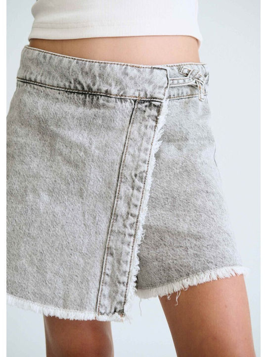 Kids' Denim Skirt Gray