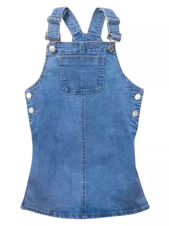 Kinder Latzrock aus Jeans Blau