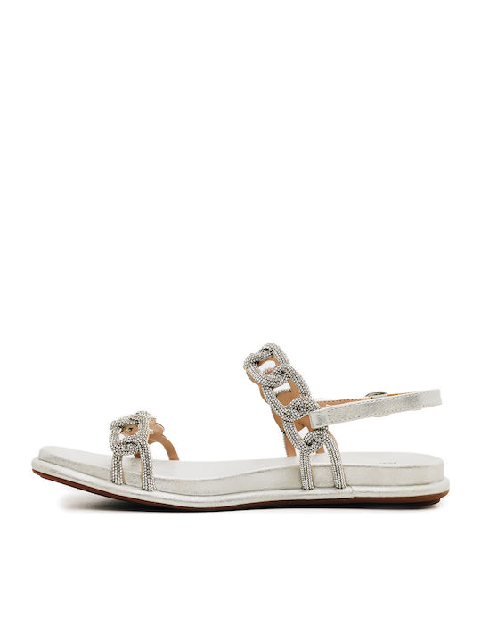 Women's Silver Flat Sandals