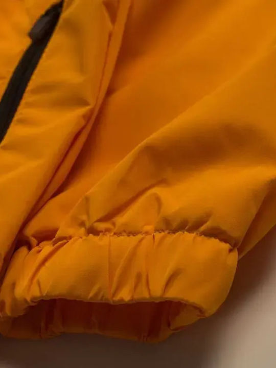 Athletics Kids Casual Windproof Hooded Orange Jacket