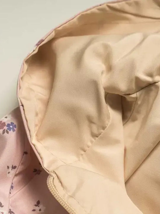 Kids' Casual Jacket Double Sided with Hood Beige-pink
