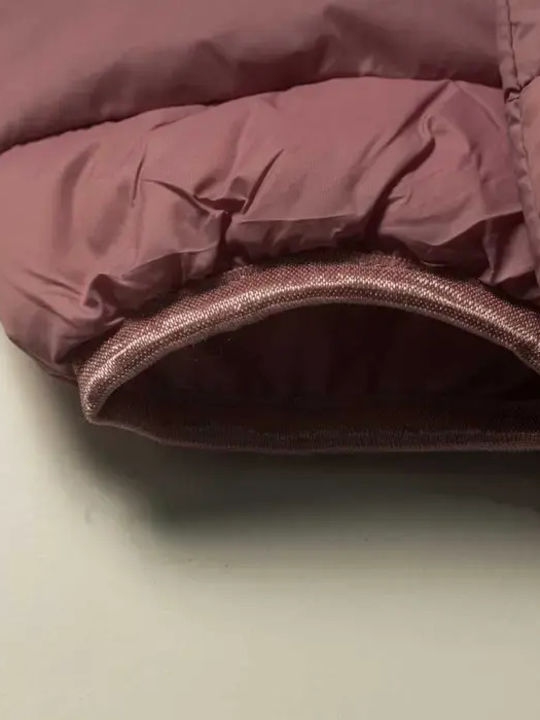 Down Jacket Kids Quilted Long Coat with Lining & Hood Pink