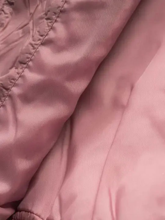 Down Jacket Kids Quilted Long Coat with Lining & Hood Pink