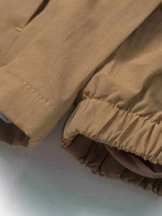 Kinder Freizeitjacke Winddicht mit Kapuze TAN