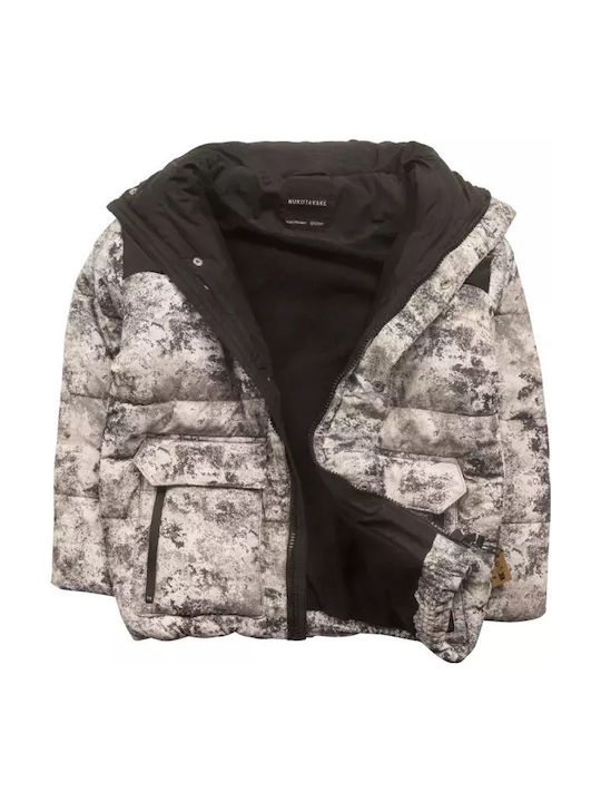 Kids Casual Long Jacket with Hood Beige