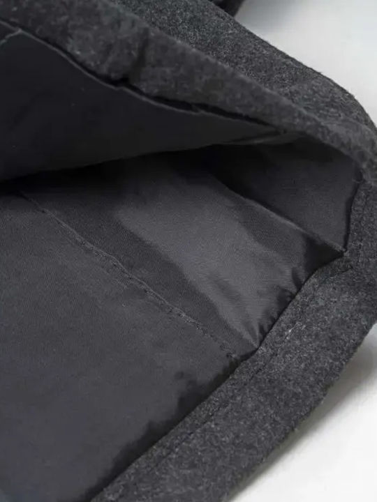 Παιδικό Παλτό Μοντγκόμερι Μακρύ με Κουκούλα Γκρι