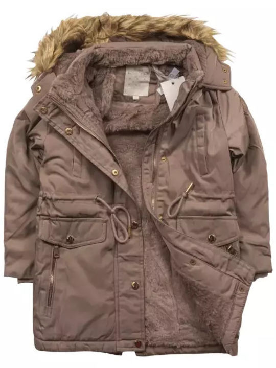 Kids Casual Jacket with Hood Dirty Mauve