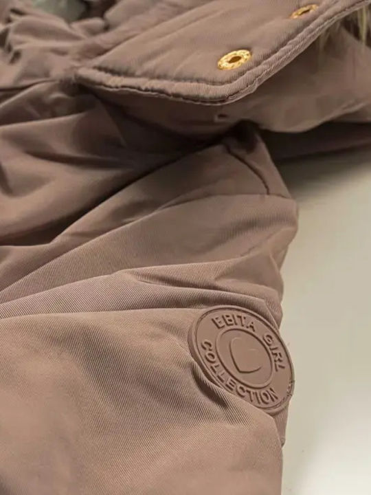 Kids Casual Jacket with Hood Dirty Mauve