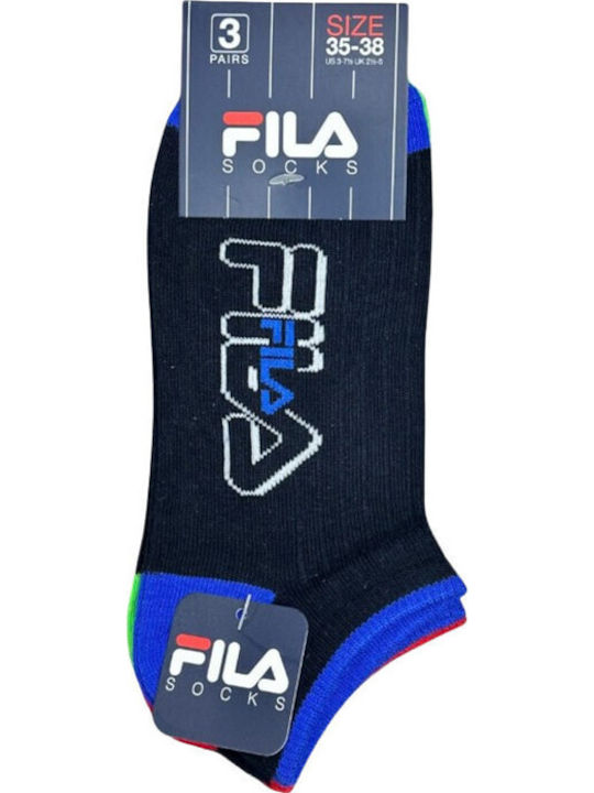 FILA Kids' Blue Ankle Socks 3 Pairs