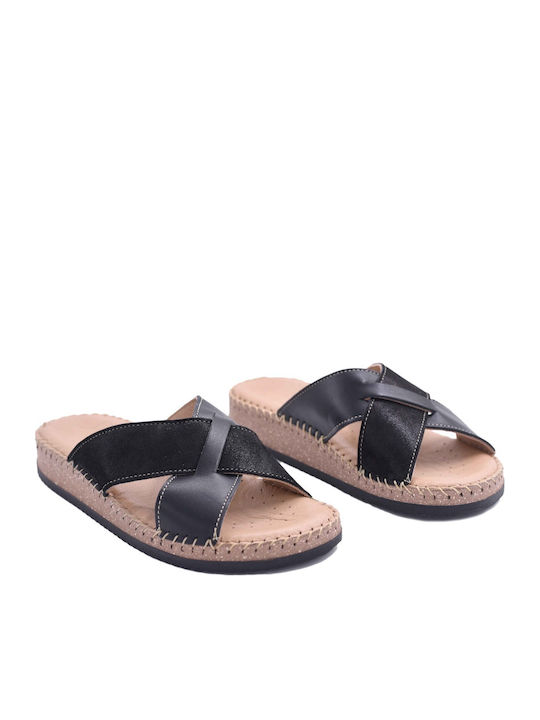 Leather Women's Anatomic Black Sandals