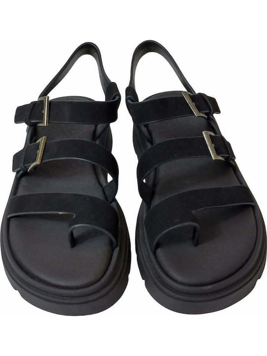 Women's Flat Sandals Flatforms Black
