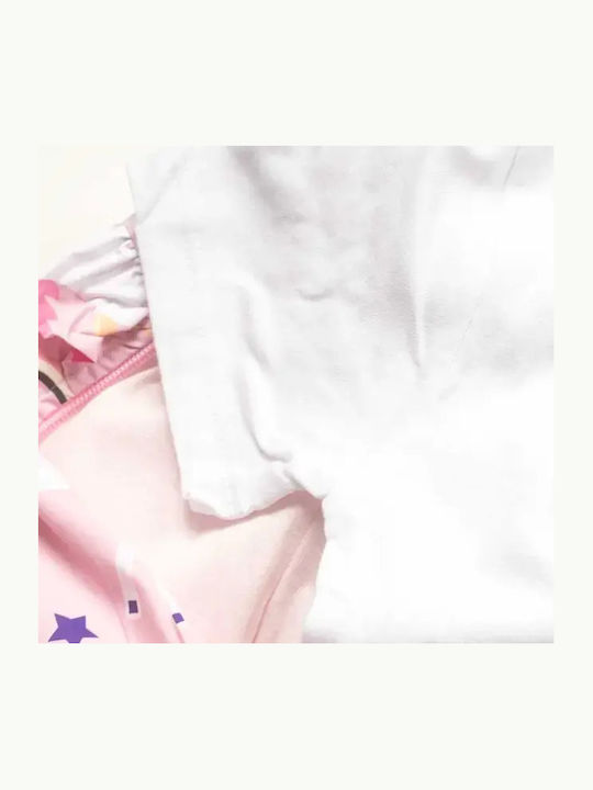 Set pentru copii cu pantaloni & haină Iarnă 3buc Pink