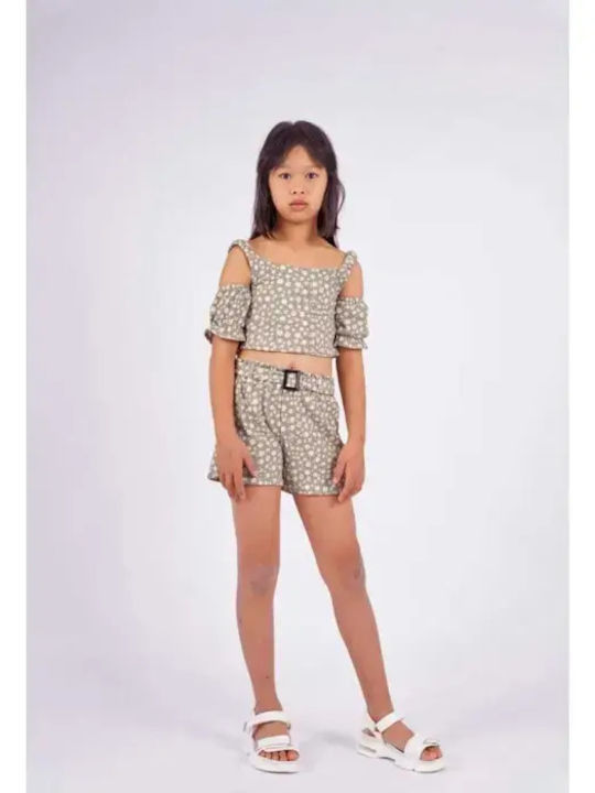 Kids' Set with Shorts Summer 2pcs Olive