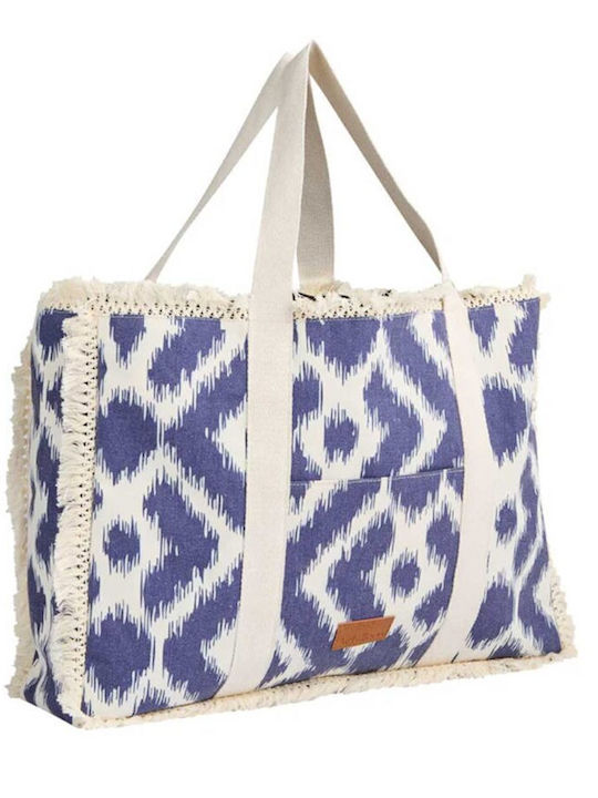 Achilleas Accessories Υφασμάτινη Τσάντα Θαλάσσης Μπλε Achilleas Accessories Υφασμάτινη Τσάντα Θαλάσσης Μπλε