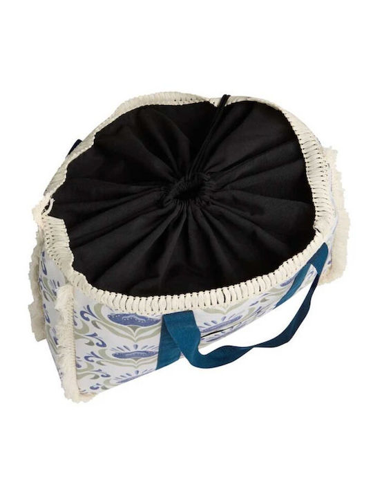 Achilleas Accessories Υφασμάτινη Τσάντα Θαλάσσης με Νεσεσέρ Μπεζ