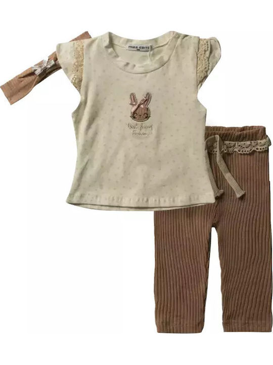 Kids' Set with Leggings Summer 3pcs White