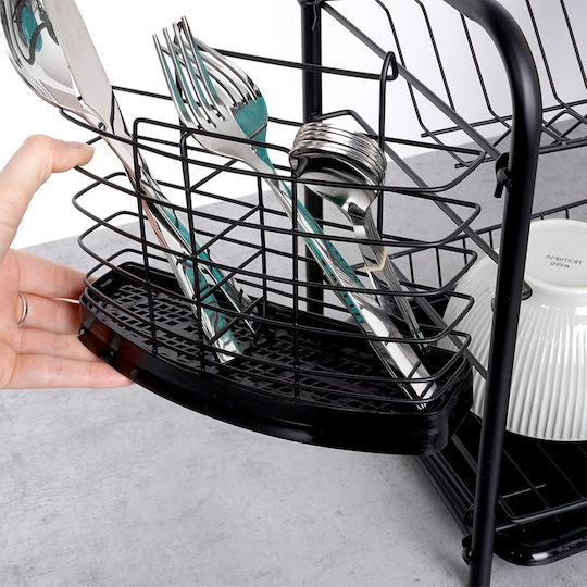 Vilde Metallic Black Sink Strainer 51.5x24.5x33cm